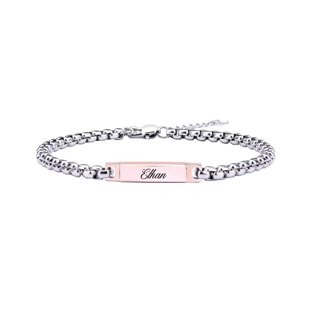Personalized Engraved Bracelet Set