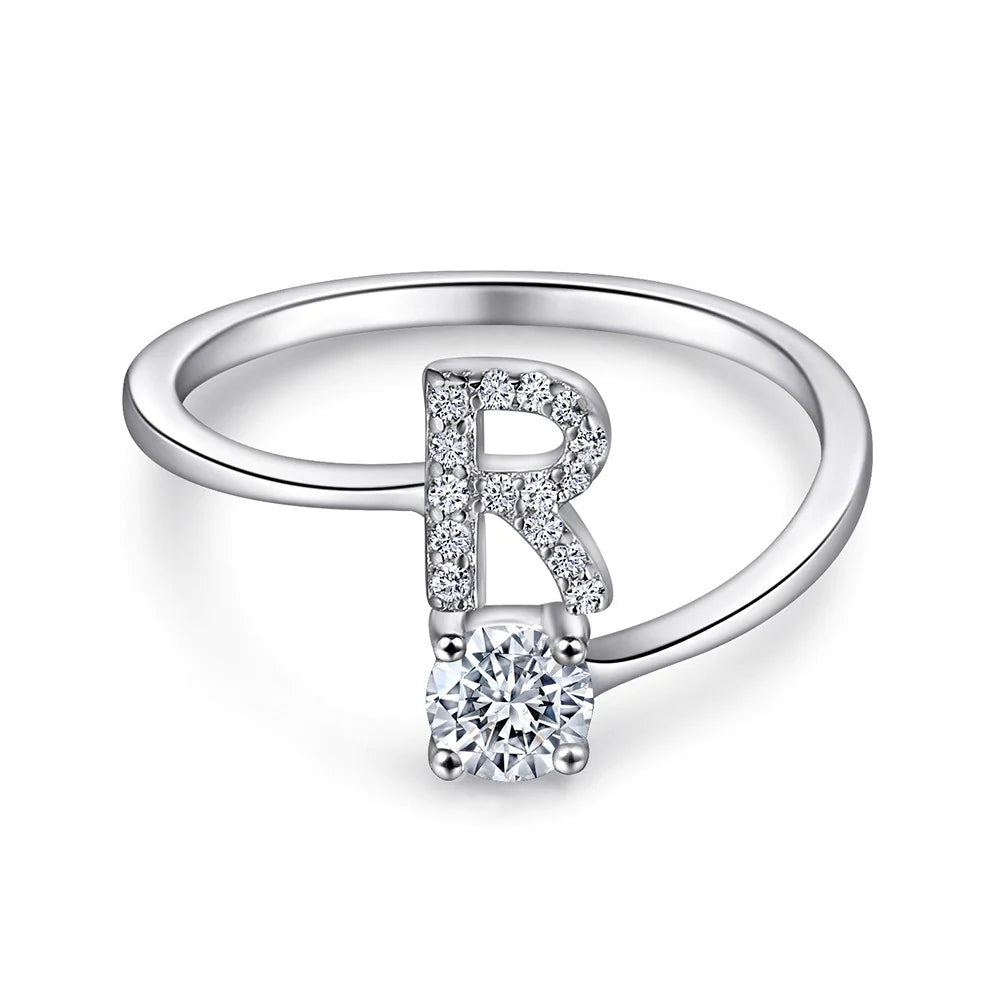 Initial Sterling Silver Ring