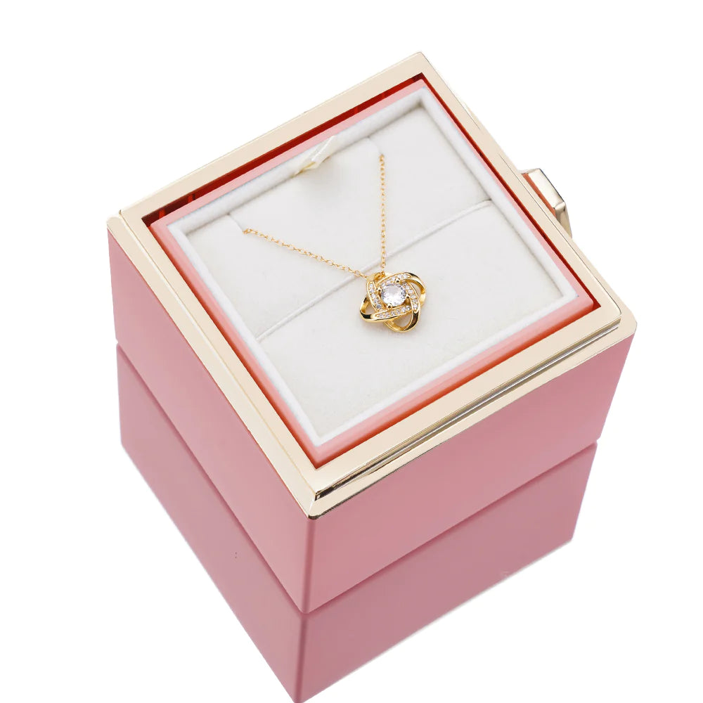 Eternal Rose Box - W/ S925 Necklace & Real Rose