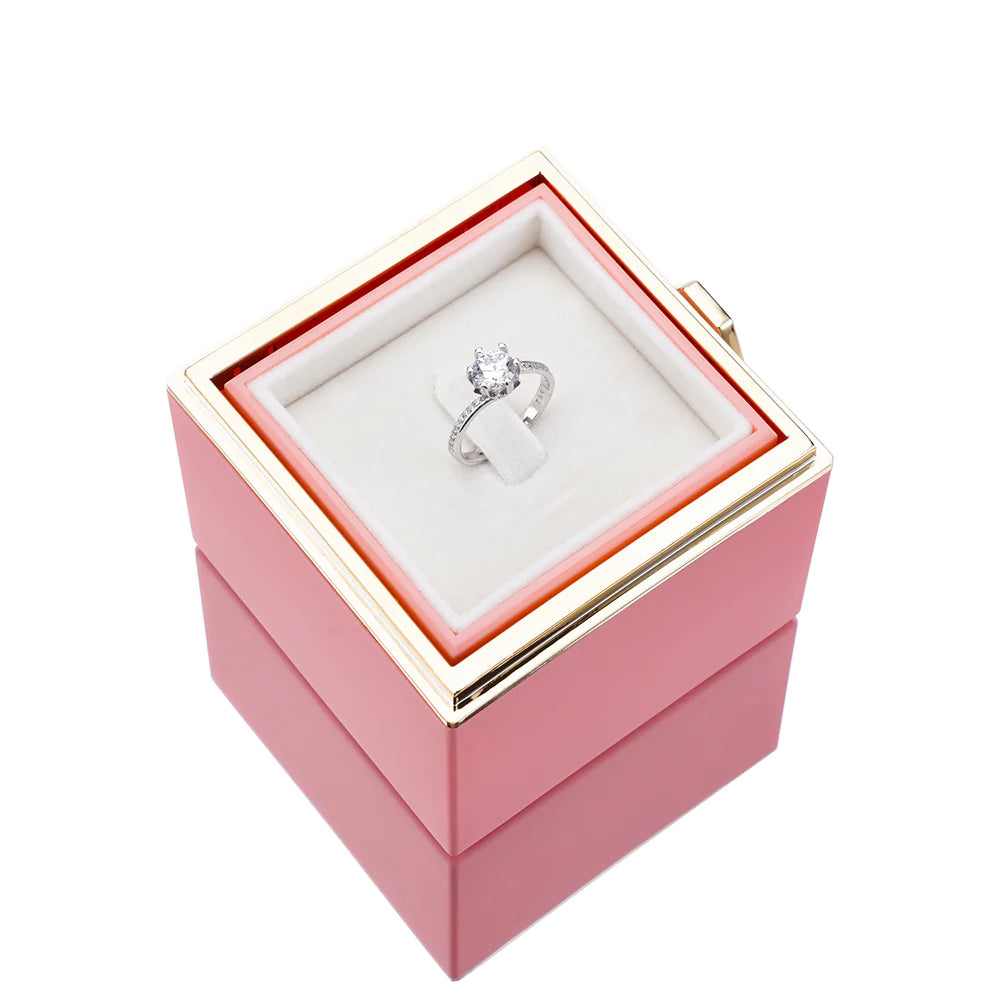 Eternal Rose Box - W/ S925 Ring & Real Rose