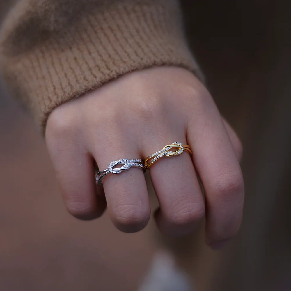 STERLING SILVER KNOT RING