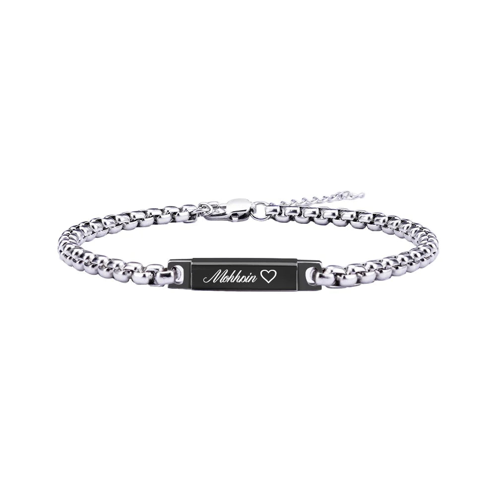 Personalized Engraved Bracelet Set