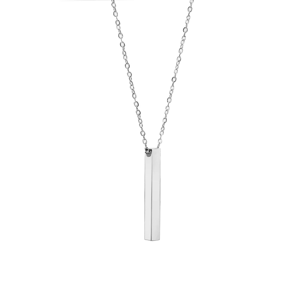 Pillar Necklace with Engraving