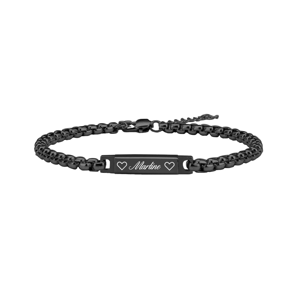 Personalized Engraved Bracelet Set