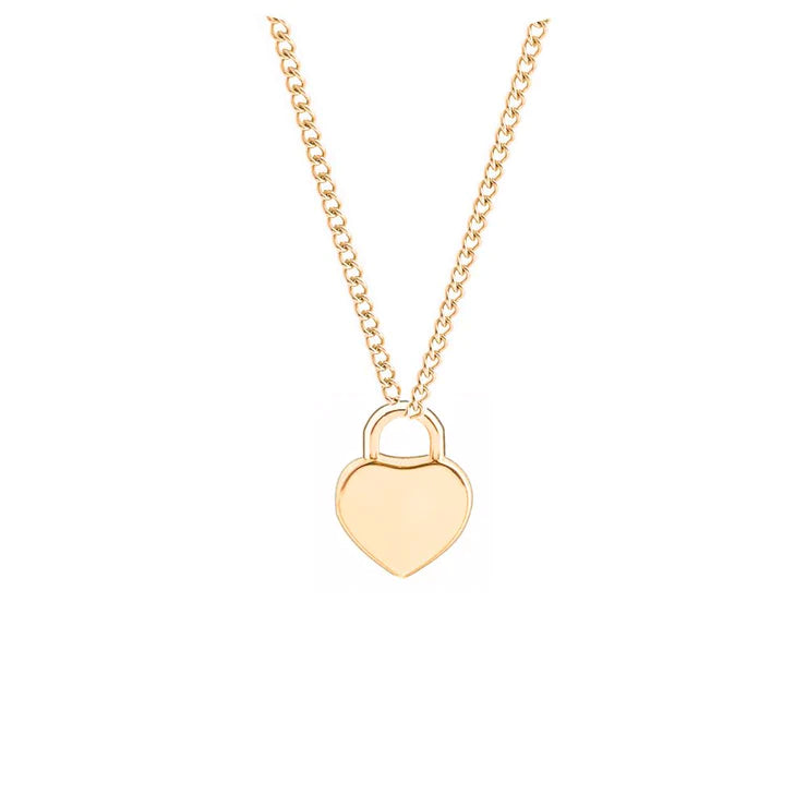 Initials Heart Pendant Necklace