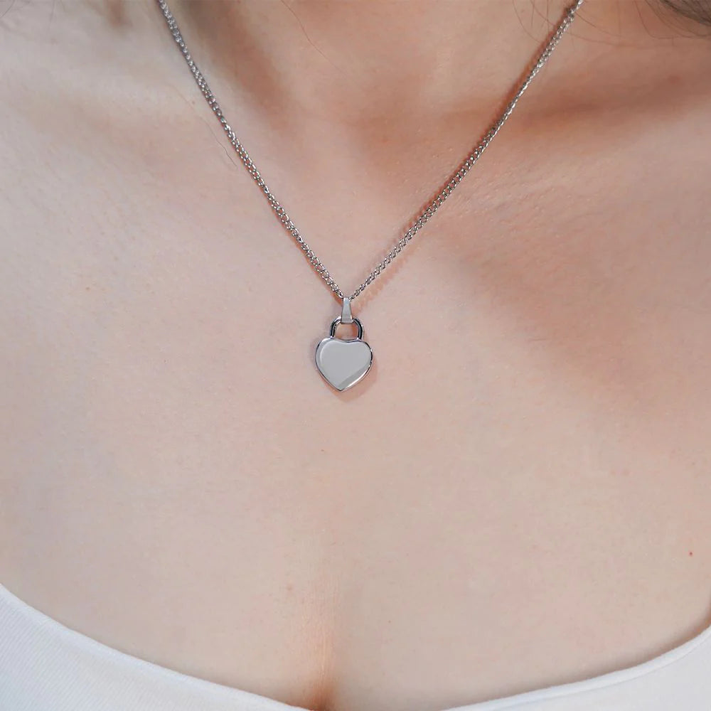 Initials Heart Pendant Necklace